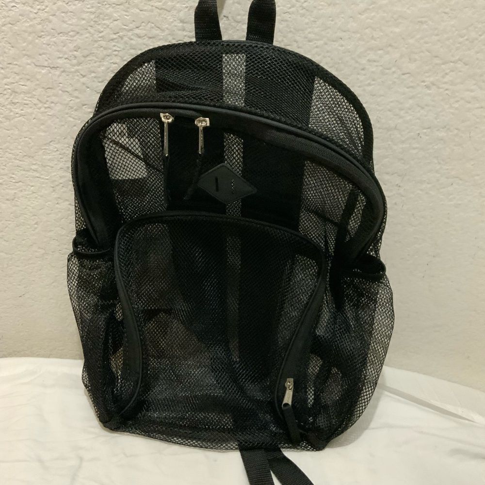 Eastsport (Black) Full Mesh/Net Academia Collegiate Travel Backpack